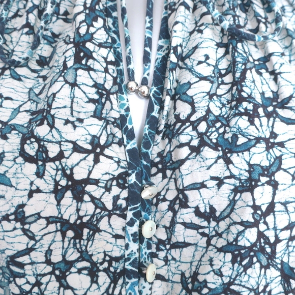 NWT VERONICA BEARD ZEE TIERED MINI DRESS BLUE BATIK PRINT Sz 10 - Picture 2 of 6